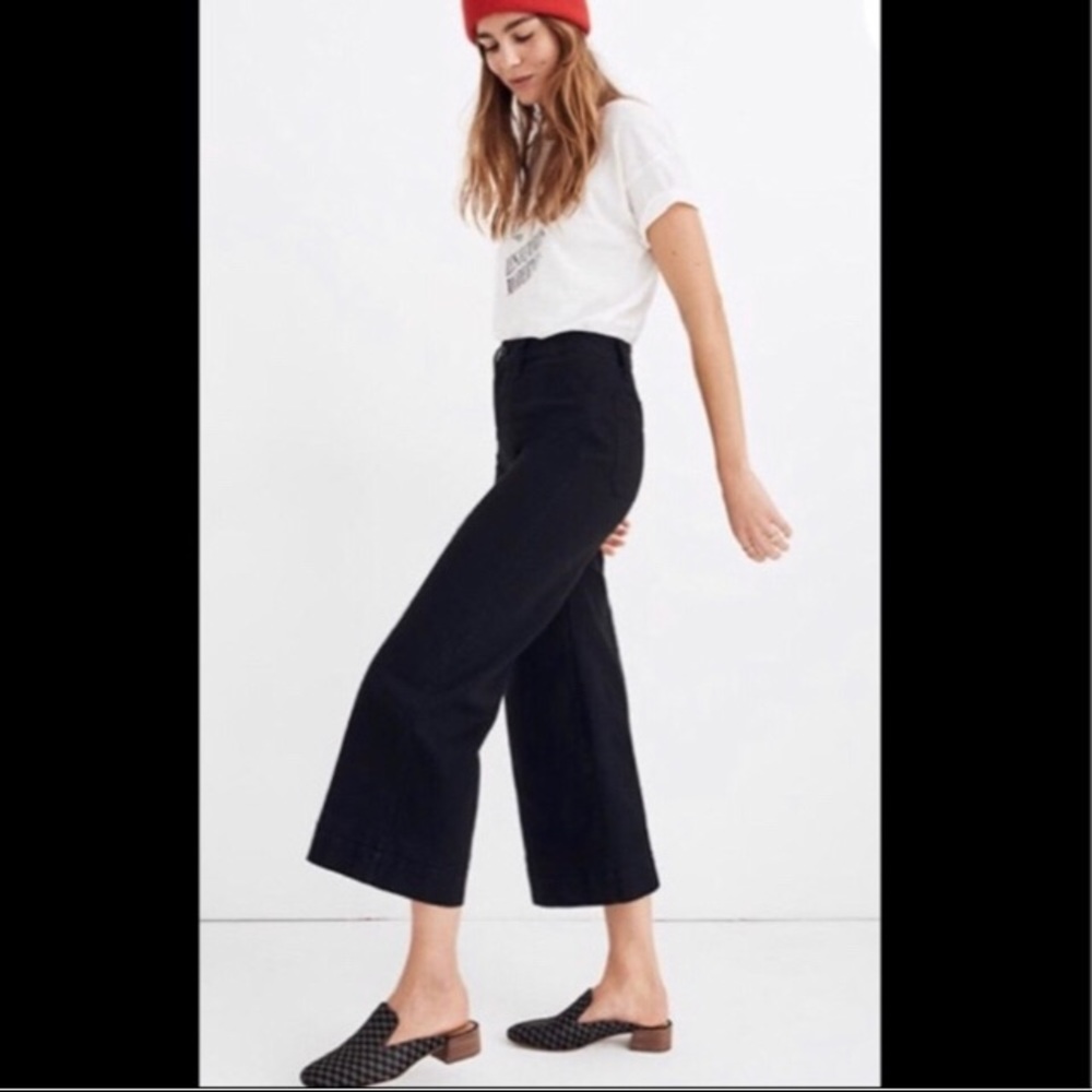 Madewell Wide Leg Black Emmett Pants - NWT